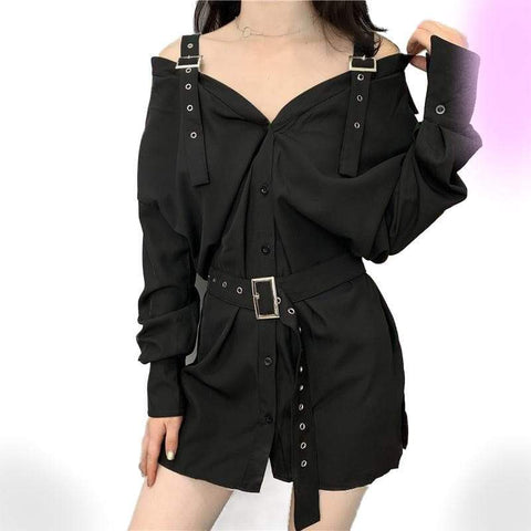 Black Suspender Dress