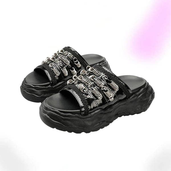 Vintage Rivet Platform Sandal