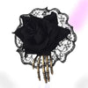 Midnight Rose Skeleton Hair Clip