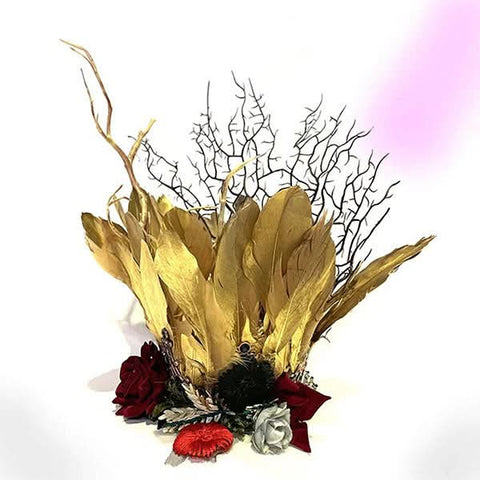 Rosewood Feathers Lolita Headpiece