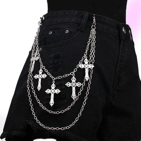 Cross-Pendant Waist Chain