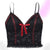 Red Bow Lace Camisole Top