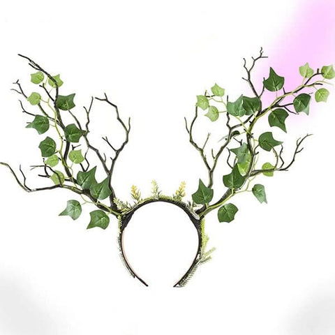 Retro Leaves Deer Ears Headband