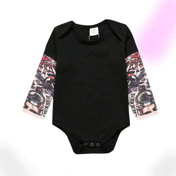 Goth Tattoo Print Romper