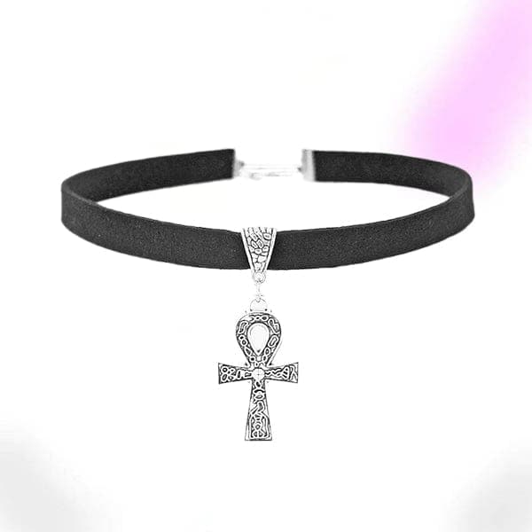 Ankh Cross Charm Choker