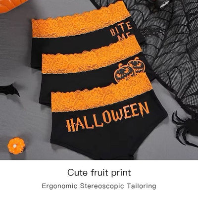 Elegant High-Waist Lace Panties - Halloween Underwear