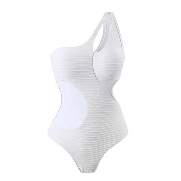 Chic Asymmetric Cut Out One Piece Swimsuit