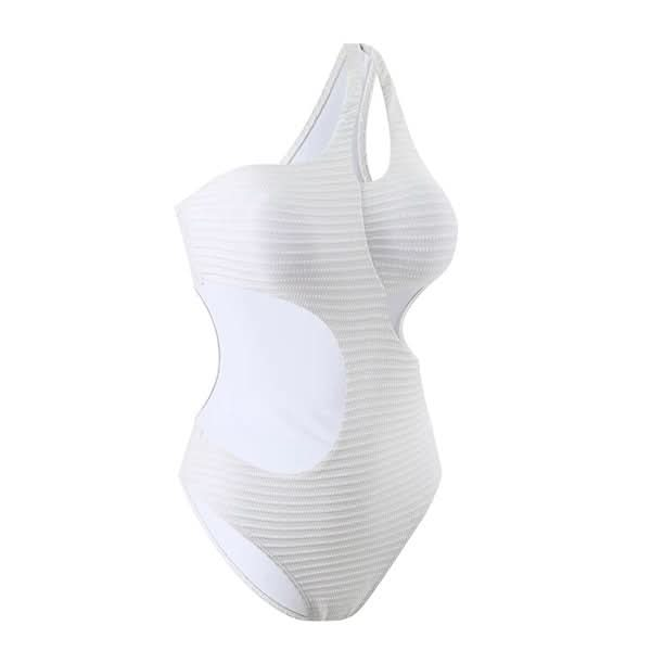 Chic Asymmetric Cut Out One Piece Swimsuit