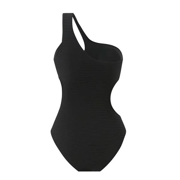 Chic Asymmetric Cut Out One Piece Swimsuit