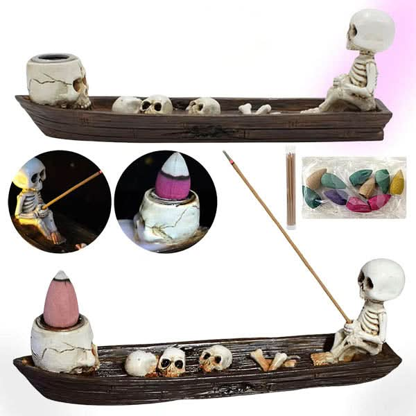 Halloween Skull Ship Incense Holder