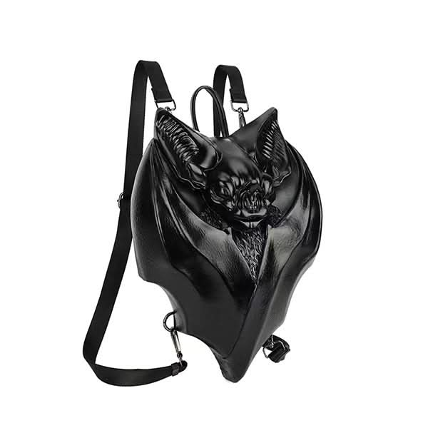 Unique Gothic Bat Wings Backpack - High-Capacity PU Leather Bag