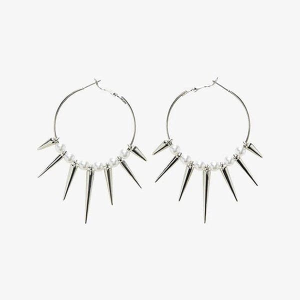 Punk Spikes Hoop Earrings