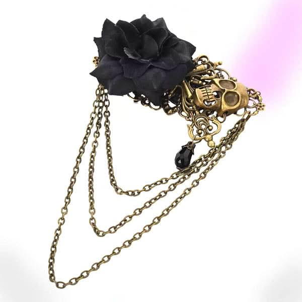 Ellegant Skull Bloossom Hair Clip