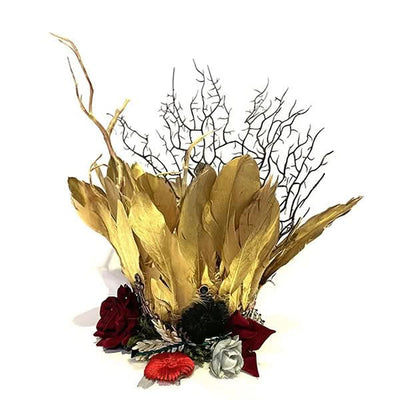 Rosewood Feathers Lolita Headpiece