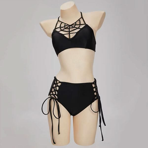 Shadow Weaver Gothic Halter Bikini