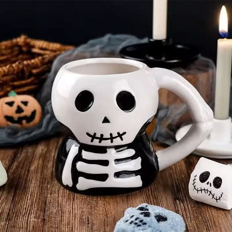 Halloween Skull Ceramic Mug