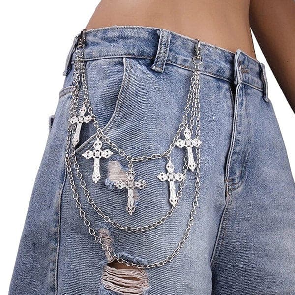 Cross-Pendant Waist Chain