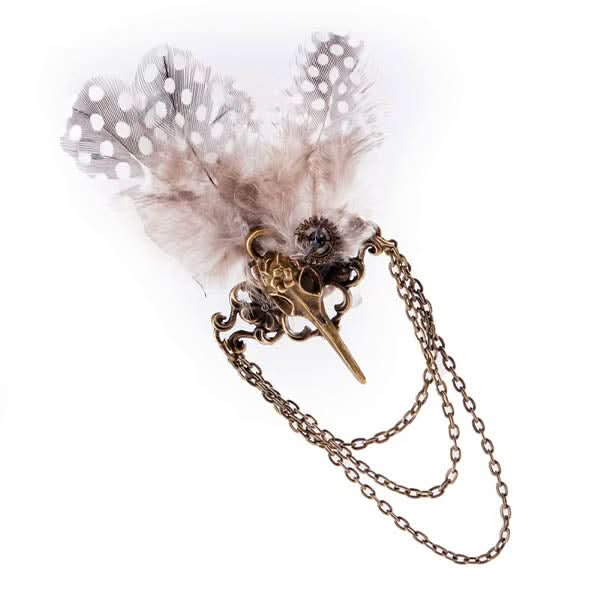 Steampunk Bird Skeleton Brooch