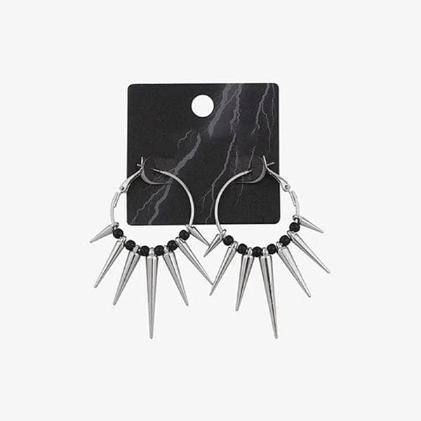 Punk Spikes Hoop Earrings