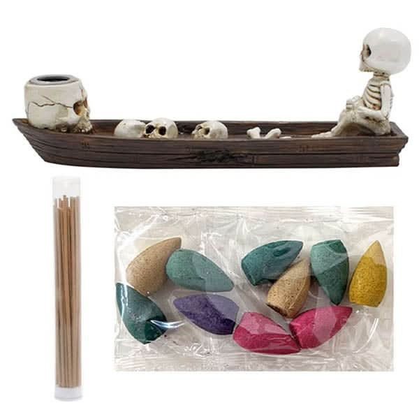 Halloween Skull Ship Incense Holder