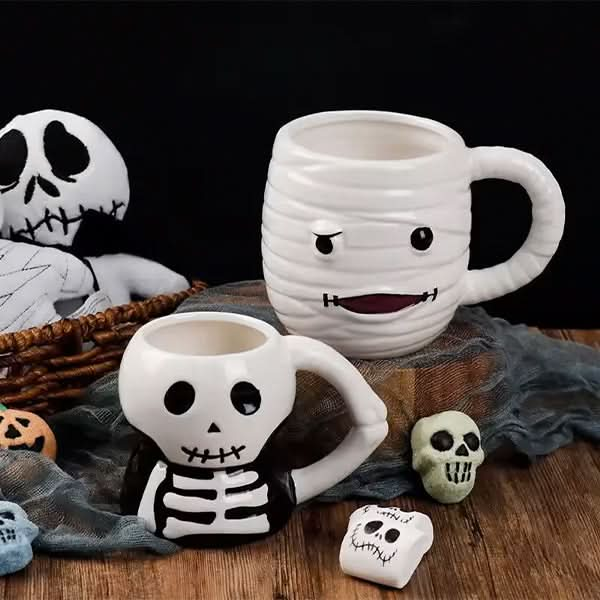 Halloween Skull Ceramic Mug