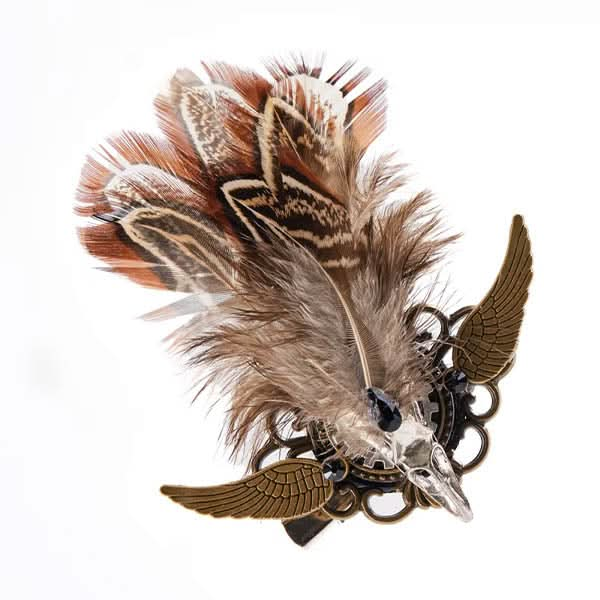 Steampunk Bird Skeleton Brooch