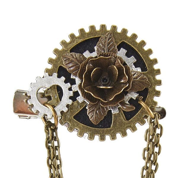 Rose Chain Hair Clip Brooch