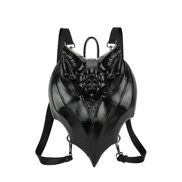 Unique Gothic Bat Wings Backpack - High-Capacity PU Leather Bag