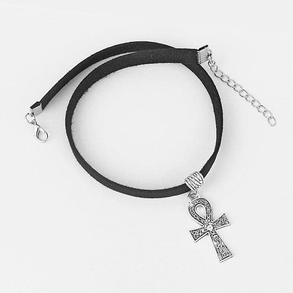 Ankh Cross Charm Choker