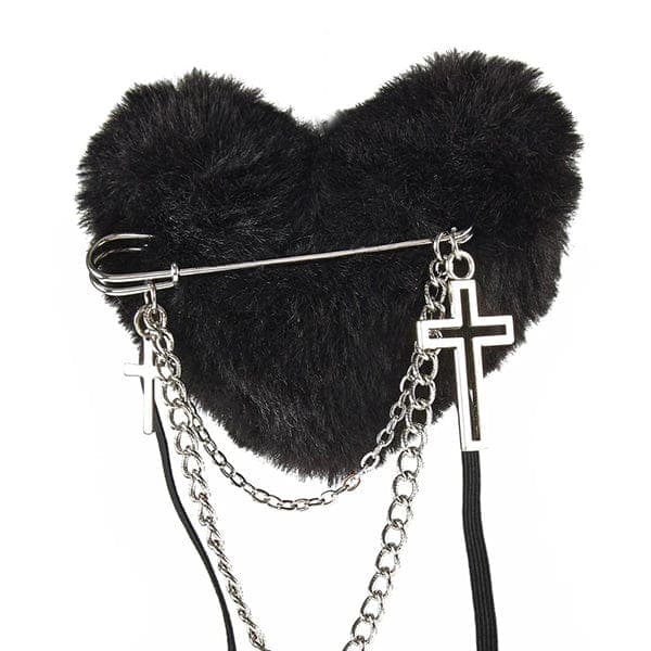 Plush Heart Gothic Vintage Eyepatch