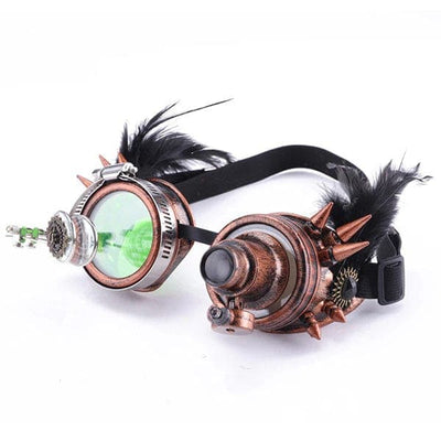 Black Feather Steampunk Goggles