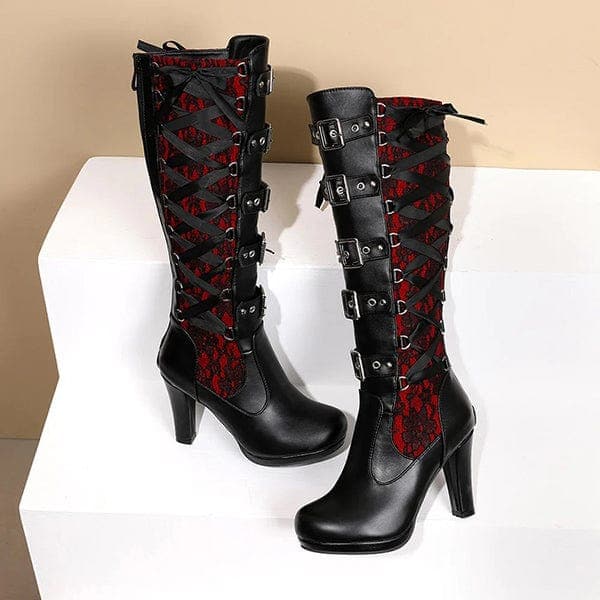 Harriet Buckle Knee High Boots