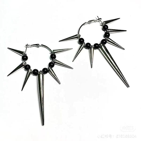 Punk Spikes Hoop Earrings