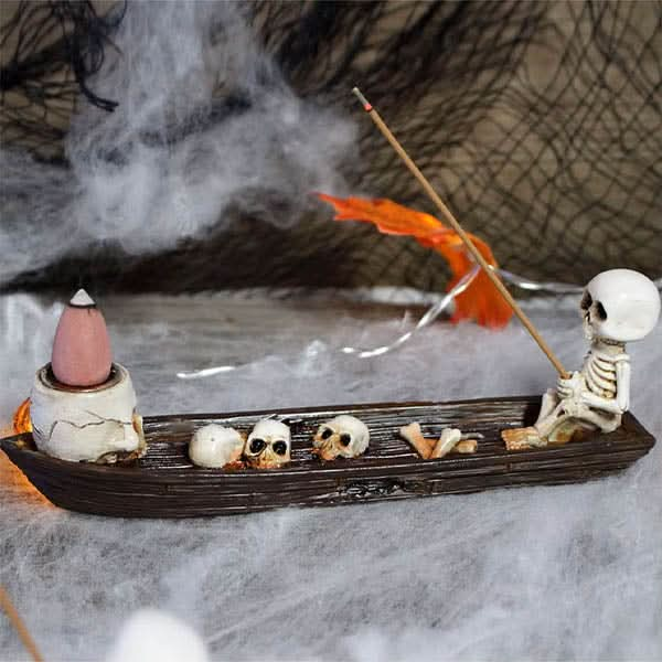 Halloween Skull Ship Incense Holder