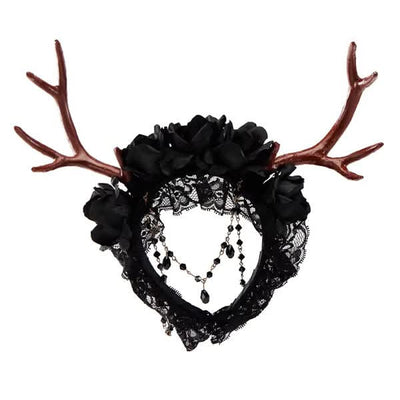 Festive Gothic Antler Horn Headband