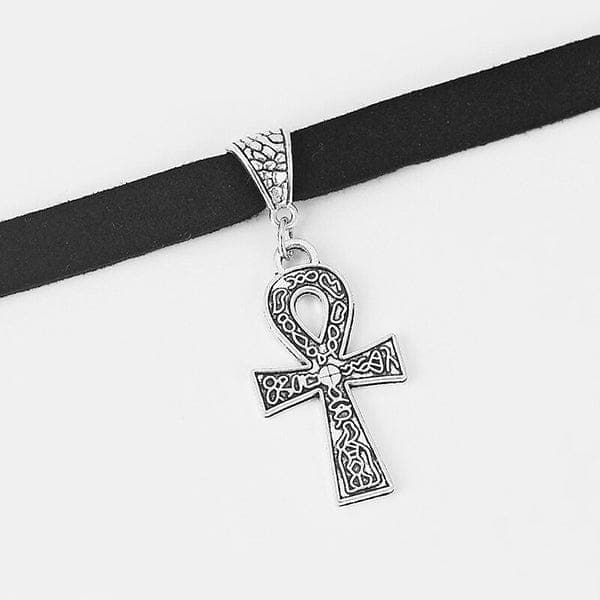 Ankh Cross Charm Choker