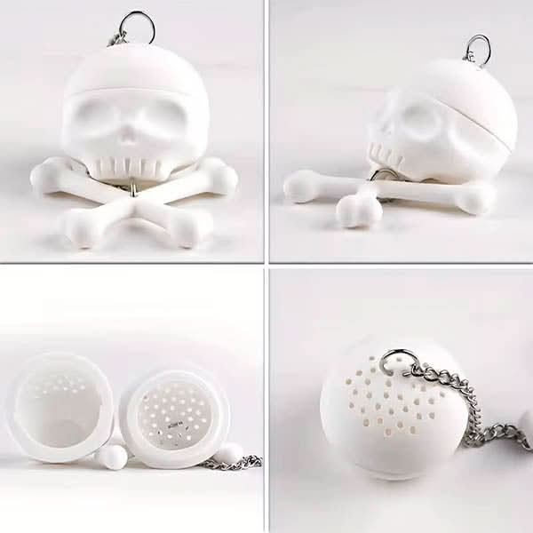 Skull Tea Filter with Chain