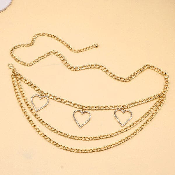 Peach Heart Waist Chain