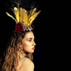 Rosewood Feathers Lolita Headpiece