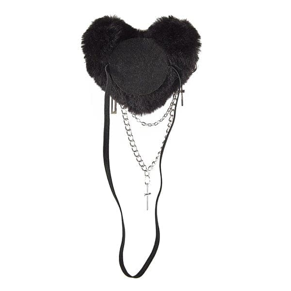 Plush Heart Gothic Vintage Eyepatch