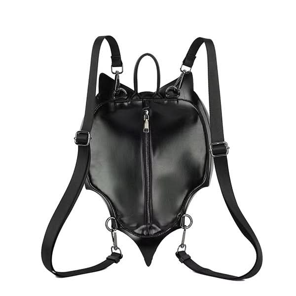 Unique Gothic Bat Wings Backpack - High-Capacity PU Leather Bag