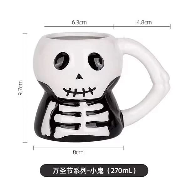 Halloween Skull Ceramic Mug