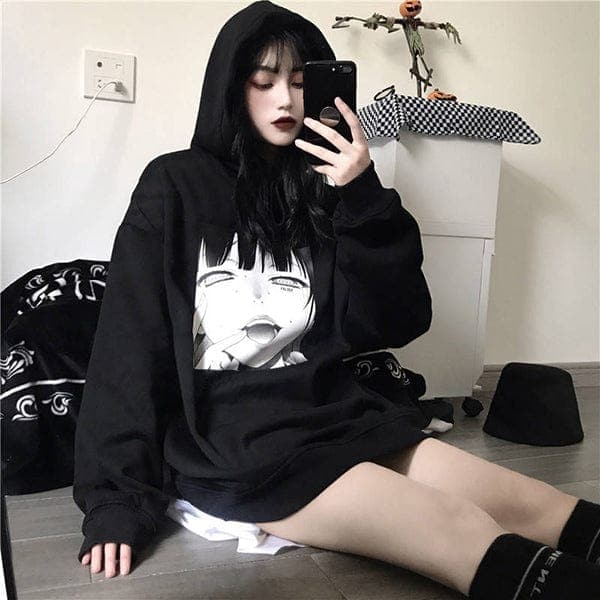 Manga Girl Oversized Hoodie