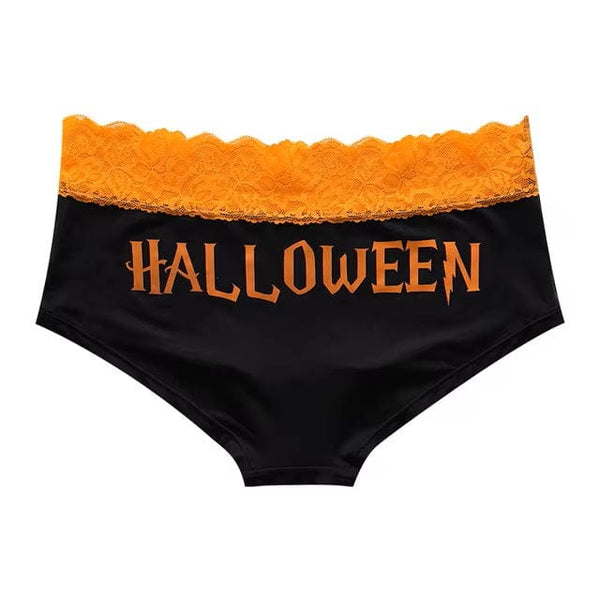 Elegant High-Waist Lace Panties - Halloween Underwear