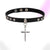 Cross Leather Choker