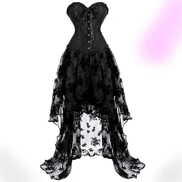 Witch Bride Overbust Corset Dress - Gothic Babe Co