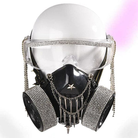 Crystal Steampunk Gas Mask and Goggles