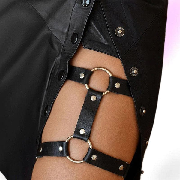 Gothic Mistress Leg Harness