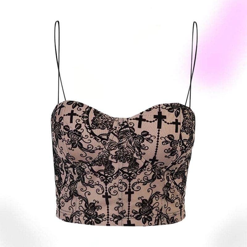 Breathless Vintage Floral Corset Top