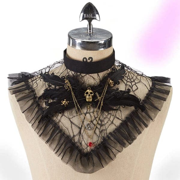 Skull Cobweb Neck Collar